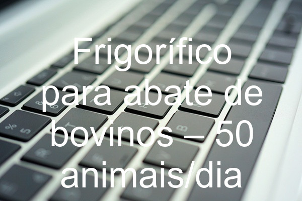 Frigorífico para abate de bovinos – 50 animais/dia